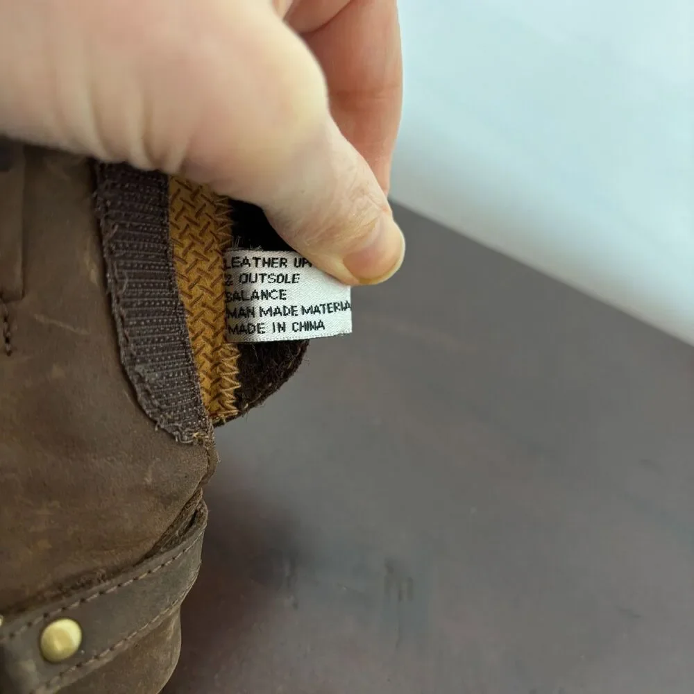 Frye Brown Harness Leather Riding Boots Baby Girl 1M 0-3 Months